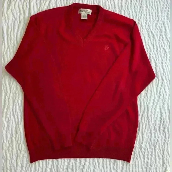Grand Slam- Men’s V- Neck Golf Sweater- Red- Large - Picture 5 of 6